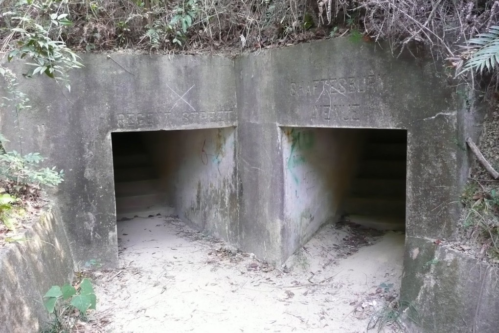 Tunnels labelled Regent Street and Shaftesbury Avenue, part of Shing Mun Redoubt, a second world war defensive line in Hong Kong’s New Territories. Ironically given the tunnels’ London landmark nicknames, it was Scottish troops who occupied them in 1941. Photo: Handout