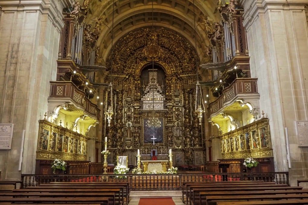 An altarpiece in the New Cathedral (or Se Nova de Coimbra), in Coimbra, Portugal. According to one Coimbra culture official, the cathedral served as the model for Macau’s Church of St Paul - of which only the facade remains. Photo: Mark Footer
