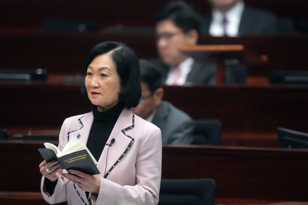 Regina Ip Lau Suk-yee, convenor of the government’s key decision-making Executive Council, argues the current situation is an “inflection point” for the city. Photo: Sam Tsang