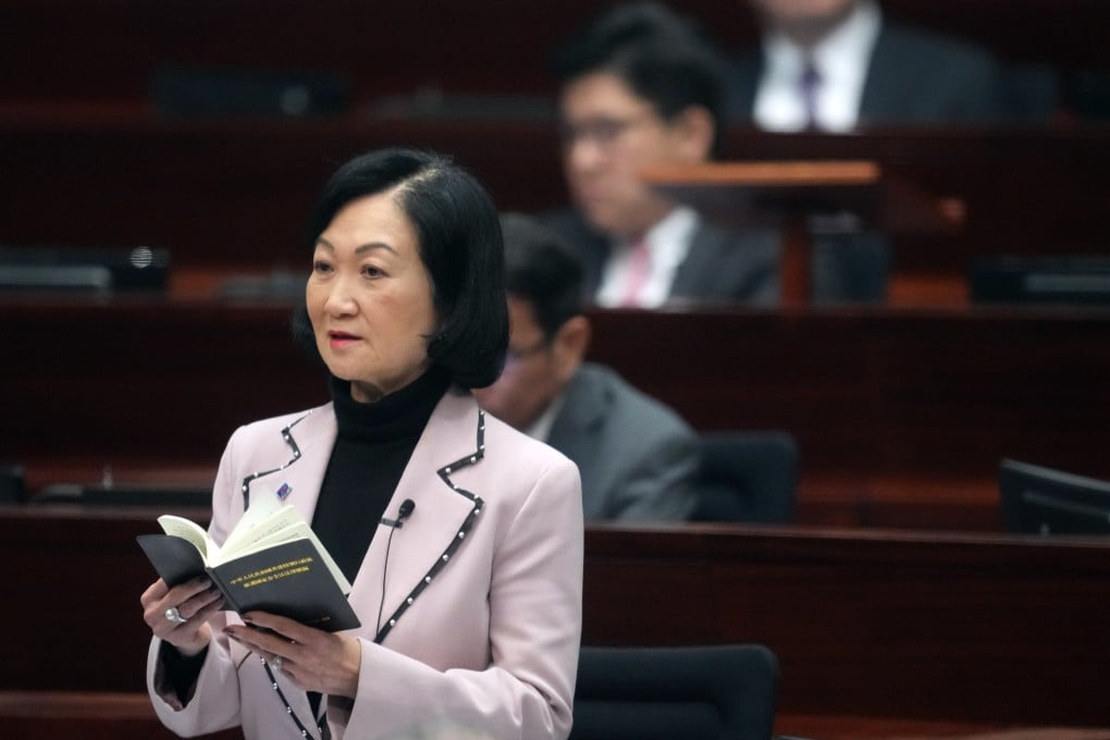 Regina Ip Lau Suk-yee, convenor of the government’s key decision-making Executive Council, argues the current situation is an “inflection point” for the city. Photo: Sam Tsang