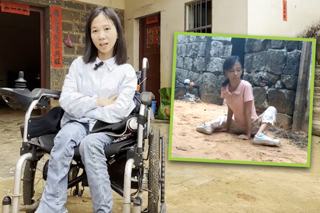 A disabled woman in China has hit back at “hurtful” online abusers who have attacked her for being “selfish” and an “unfit” mother. Photo: SCMP composite/Douyin/The Paper