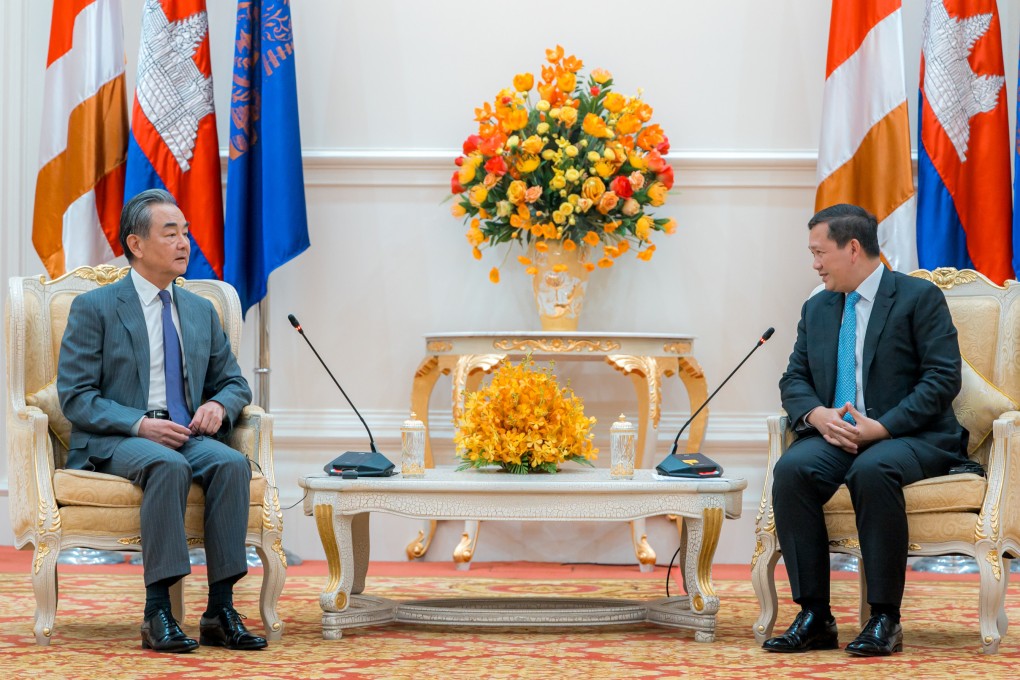 Chinese Foreign Minister Wang Yi meets Cambodian Prime Minister Hun Manet in Phnom Penh, Cambodia, on Tuesday. Photo: Xinhua