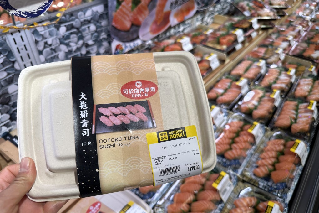 A Japanese supermarket in Tsim Sha Tsui replaced transparent plastic boxes for takeaway with paper packaging. Photo: Jelly Tse