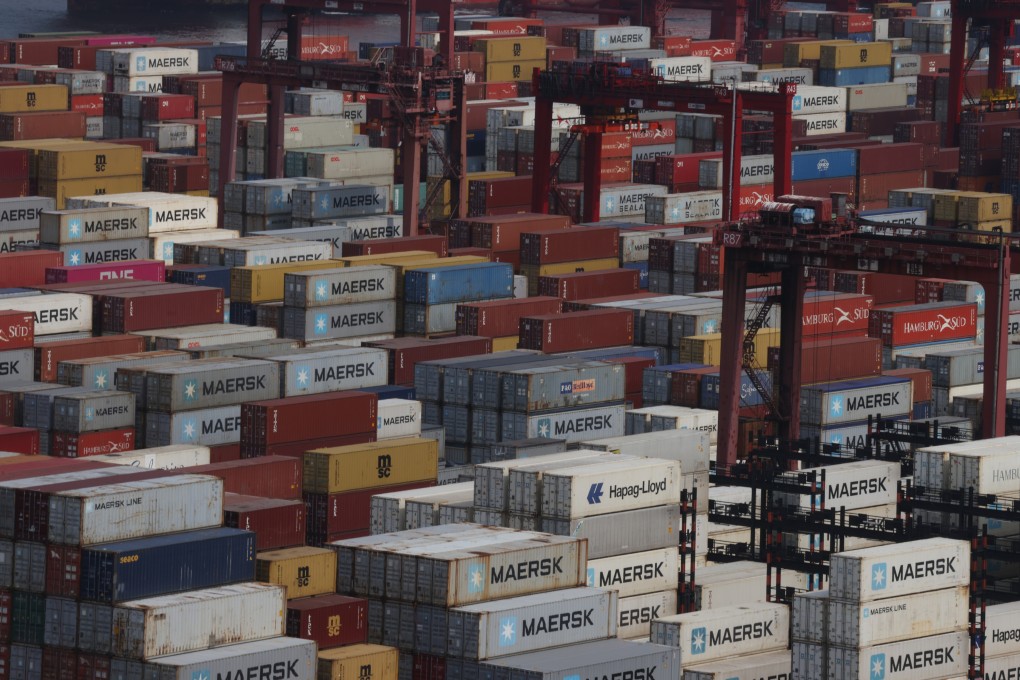 Containers are stacked at the Kwai Chung Container Terminal on March 30. As Hong Kong lays down its digital economy strategy, trade is an area that needs attention. Photo: Yik Yeung-man