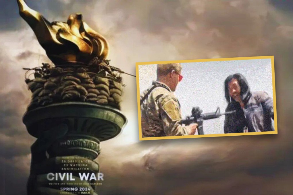 The Hollywood movie, Civil War, has stirred a heated discussion on mainland social media about levels of being Chinese. Photo: SCMP composite/A24/Zhihu