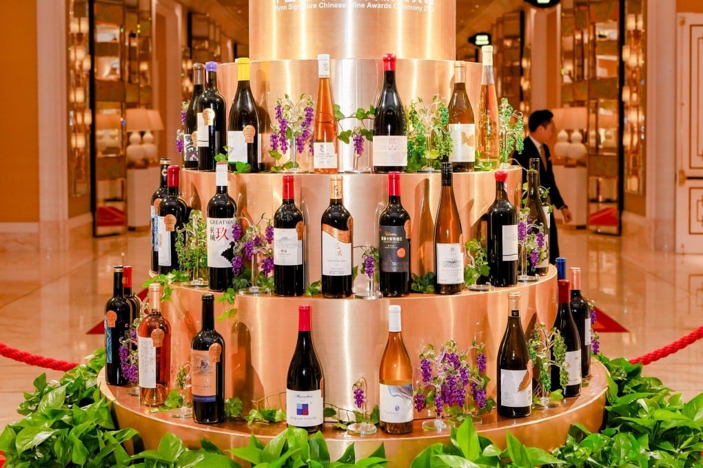 A display at the Wynn Signature Chinese Wine Awards, which crowned China’s best wine, as well as best red, best white, best sweet and best value wines, among others.
