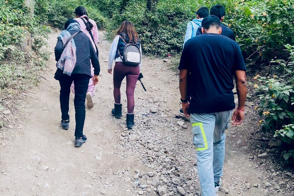 Participants in “forest bathing” at a retreat in India. Corporate high-fliers there and elsewhere have joined the “anti-grindset” movement that prioritises achieving better work-life balance. Photo: Ekaanta