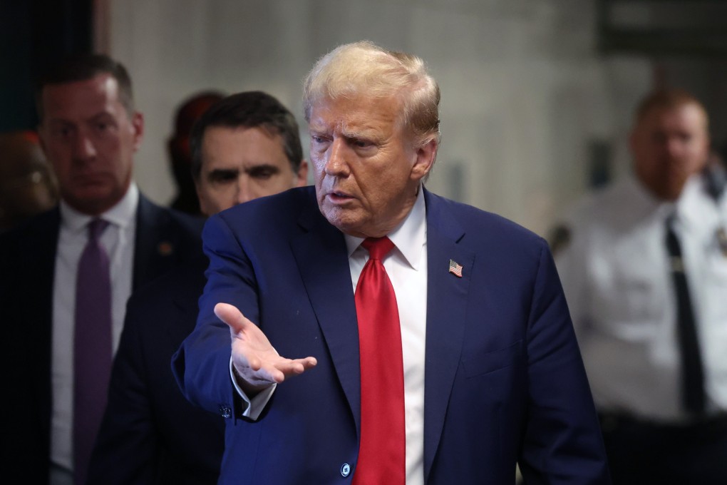 Former US president Donald Trump speaks to the media in New York on Wednesday. Photo: EPA-EFE