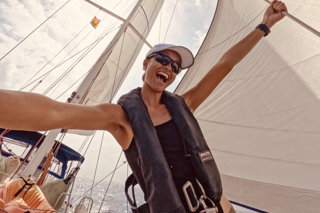 Malaysian adventurer Syasya Syahirah Nor Azmi on board the sailing boat she now calls home. Photo: Instagram/whatswrongsyaa