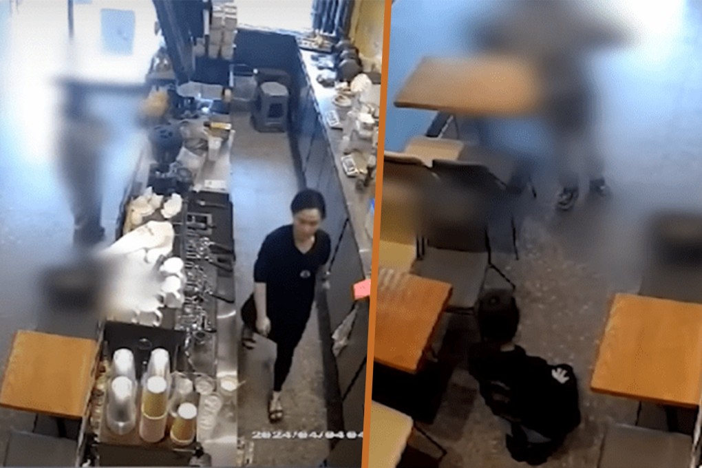 The behaviour of a cafe customer in South Korea who demanded the shop’s manager kneel in apology because there was no straw with her drinks delivery order has caused anger on social media. Photo: SCMP composite/YouTube