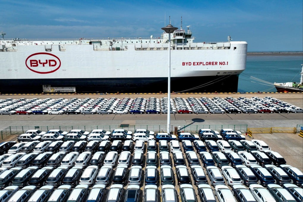 Chinese electric vehicles are at the centre of a heated international debate about overcapacity. Photo: China Daily via Reuters