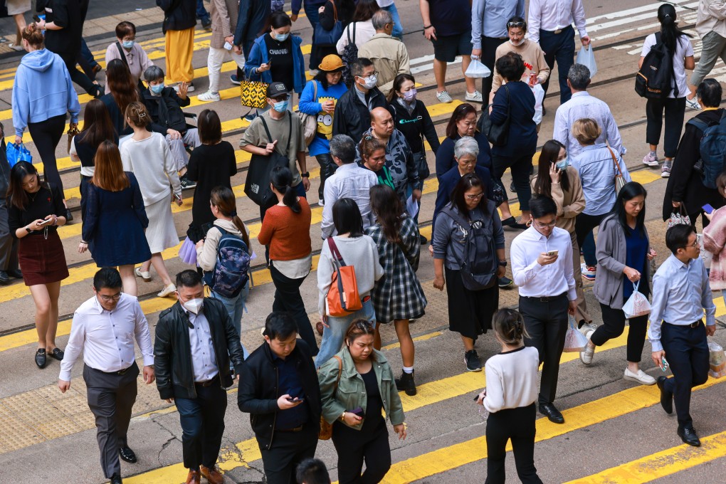 Pedestrians in Central. Hong Kong’s economy expanded by 3.2 per cent last year, following a contraction of 3.7 per cent in 2022. Photo: May Tse