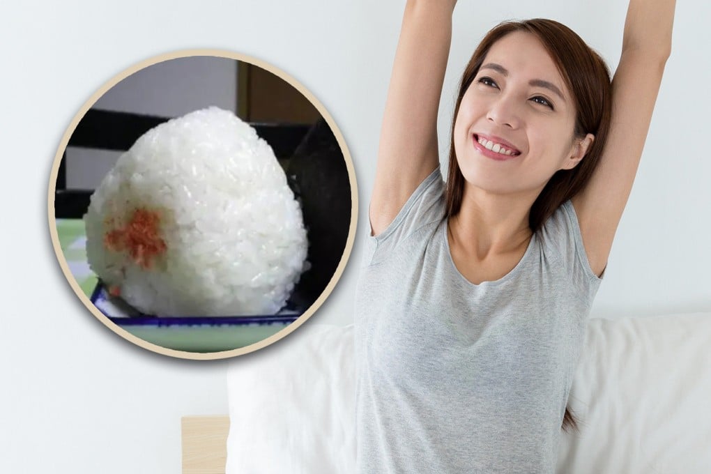 A classic Japanese snack, the rice ball, has taken on a new culinary form, which bizarrely involves the underarm sweat of the women who prepare it. Photo: SCMP composite/Shutterstock/QQ.com