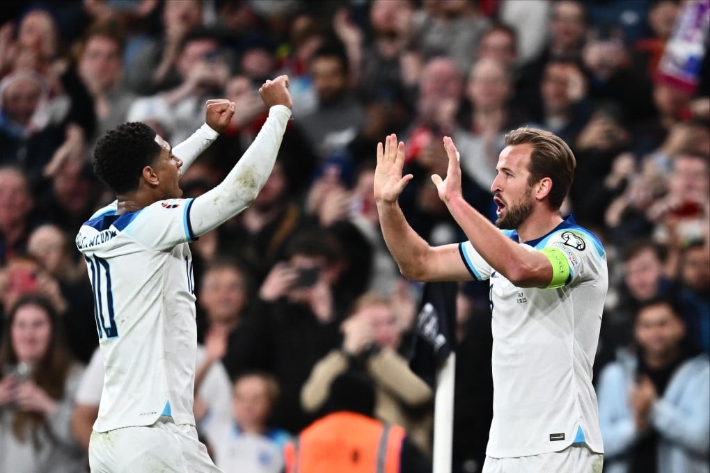 Kane (right) and Bellingham have played on the same England side 22 times, losing just four matches. Photo: Getty Images