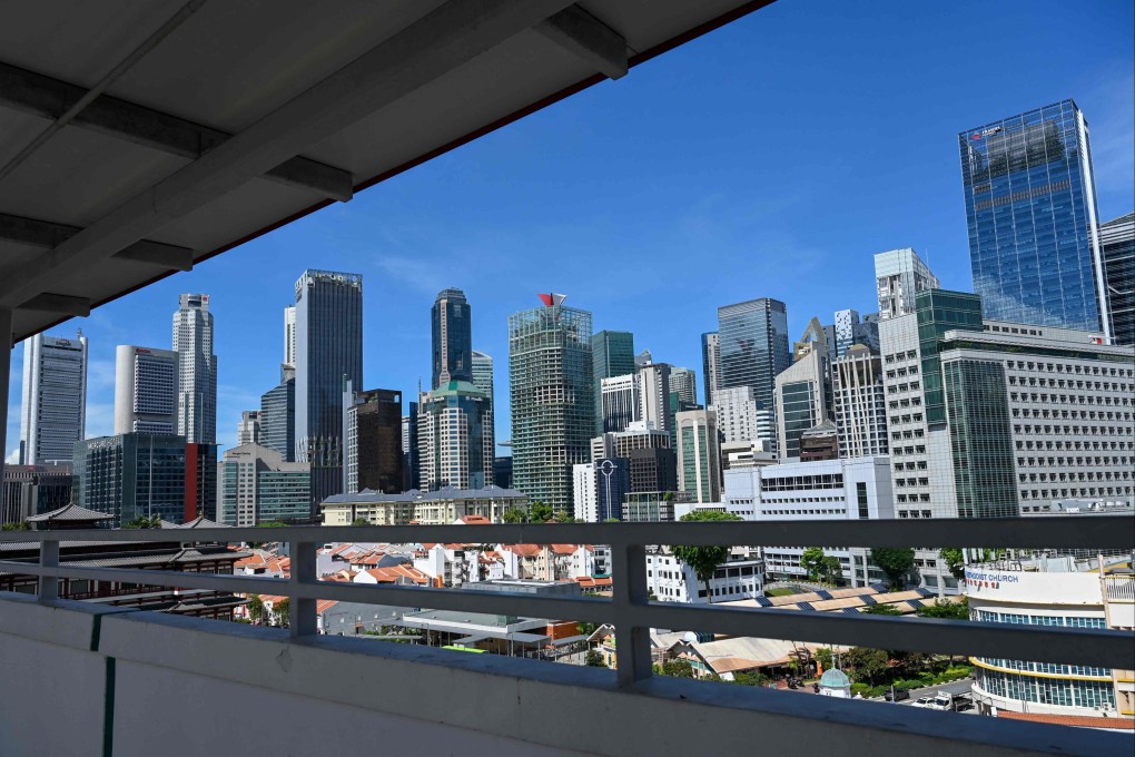 A general view of the central business district of Singapore. Overall employment in the city state grew by 4,900 in the first quarter, notching the 10th straight month of expansion. Photo: AFP
