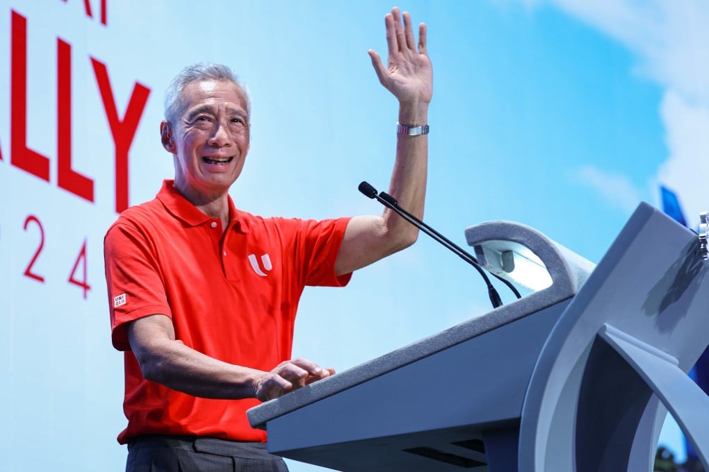 Prime Minister Lee Hsien Loong speaks at Singapore’s May Day rally. Photo: X/leehsienloong