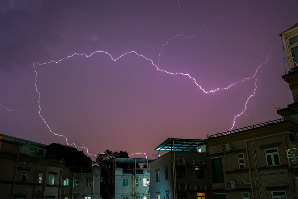 Hong Kong witnessed numerous lightning strikes on Tuesday night, including some over Tai Po. Photo: Eugene Lee