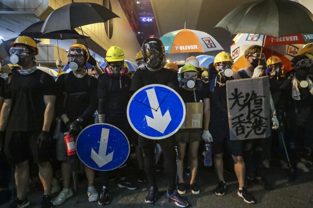 Protesters in Central during the 2019 social unrest. Photo: Edmond So