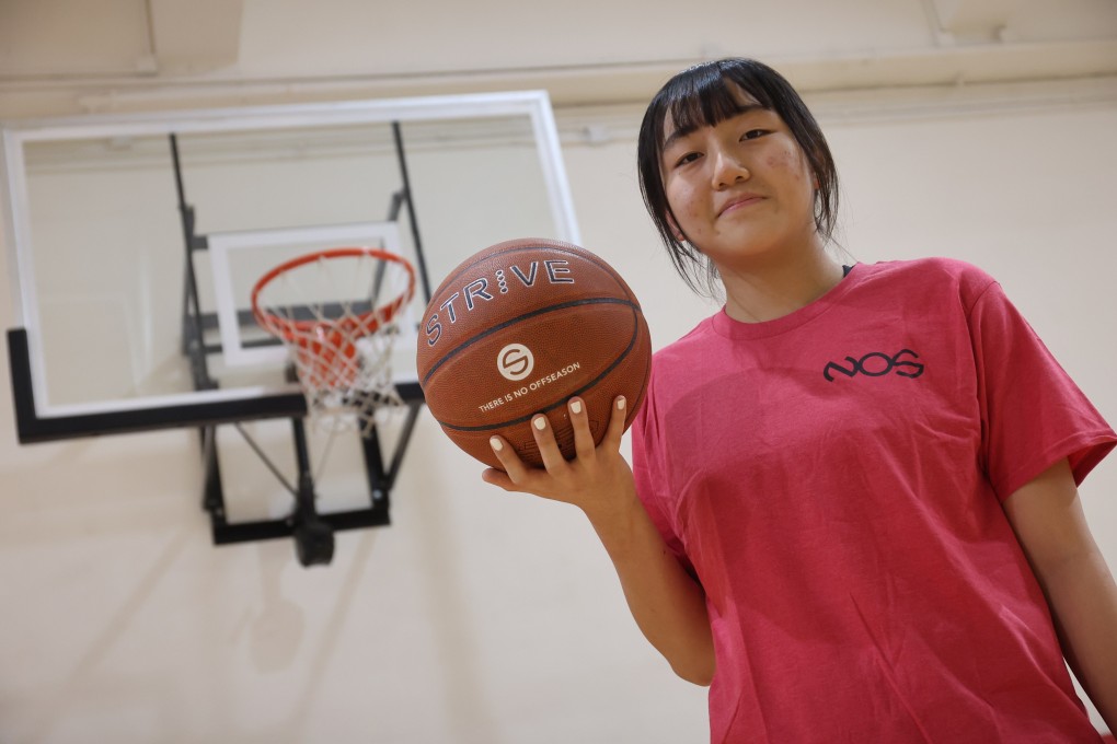 Basketball Player Nicole Leung Wai-laam, poses for a picture in Wong Chuk Hang. Nicole will leave to join Woodward College in the US. She is the second player from Hong Kong to go playing female college basketball in the US. 23JUN23 SCMP / Edmond So