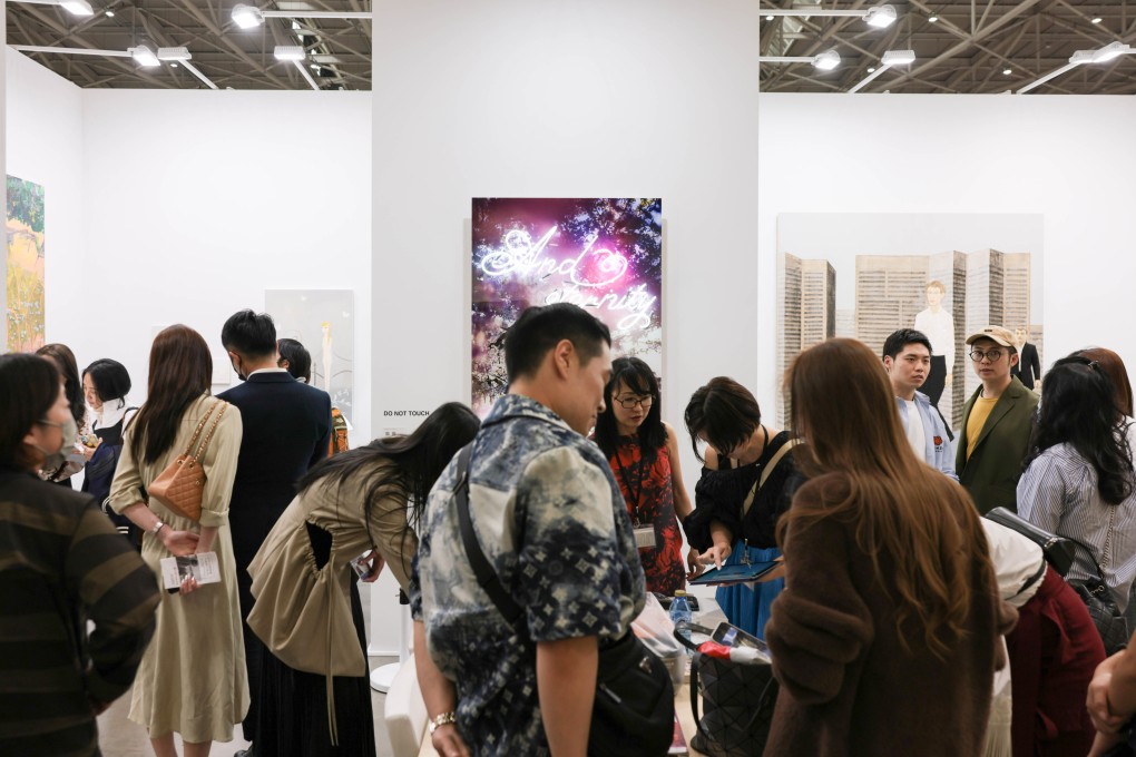 Visitors gather at the 2023 edition of Taipei Dangdai. This year’s art fair has inspired other art institutions around Taiwan to coordinate their programming, leading to the island’s first “art week”. Photo: courtesy Taipei Dangdai