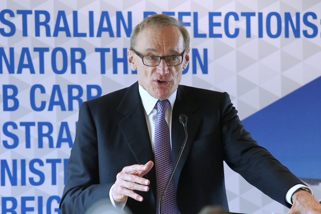 Former Australian Minister for Foreign Affairs Bob Carr is suing New Zealand’s foreign minister, Winston Peters, over a comment the minister made about his close ties with China. Photo: SCMP