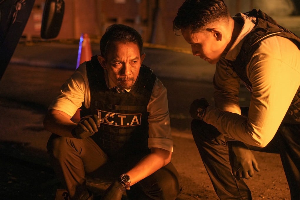 Rukman Rosadi (left) and Ganindra Bimo in a still from 13 Bombs, directed by Angga Dwimas Sasongko. Rio Dewanto, Ardhito Pramono, Chicco Kurniawan and Lutesha co-star.