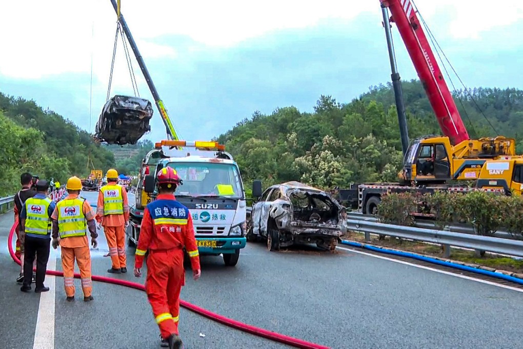 The death toll after a section of highway collapsed in southern China early on Wednesday has risen to 48. It is the country’s deadliest road incident in over a decade. Photo: Xinhua
