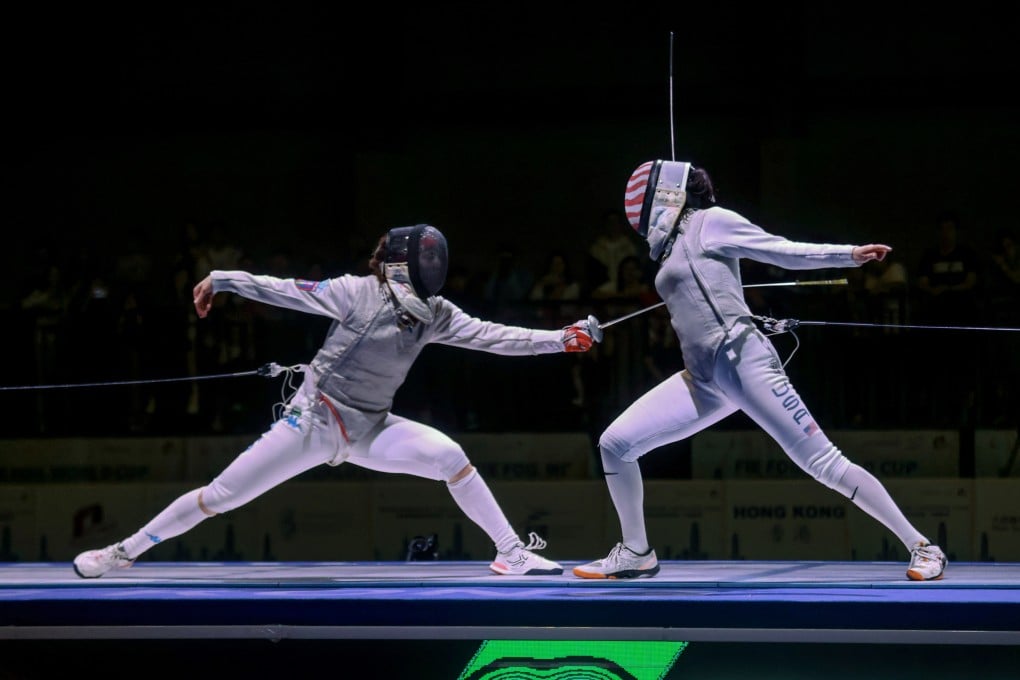 The women’s final between Italy’s Elena Tangherlini (left) and the US’ Maia Weintraub. Photo: Jonathan Wong
