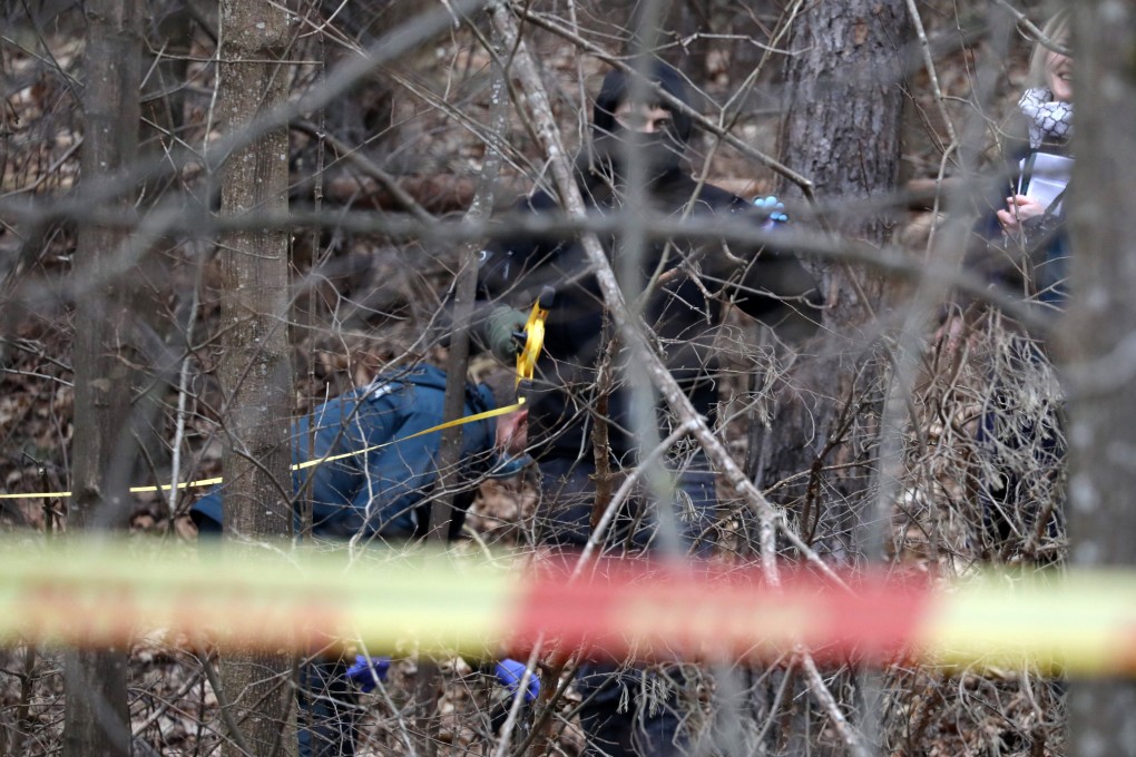 Police near the house of Leonid Volkov, who was hurt in a hammer attack in Vilnius, Lithuania, in March. File photo: AFP