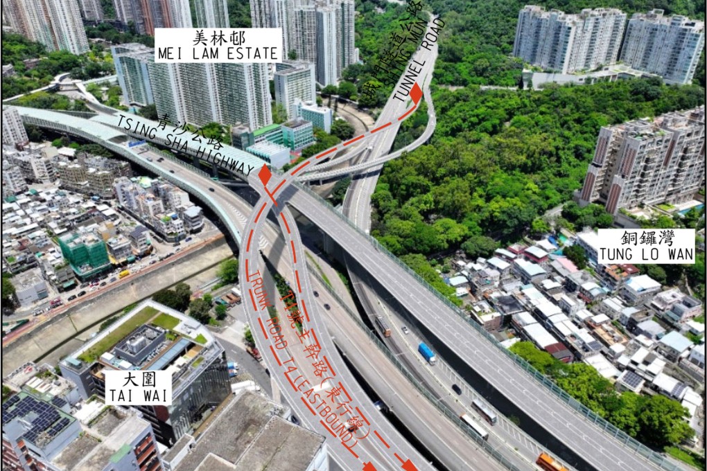 An illustration of the connection points for the Trunk Road T4 project. Photo: Legco