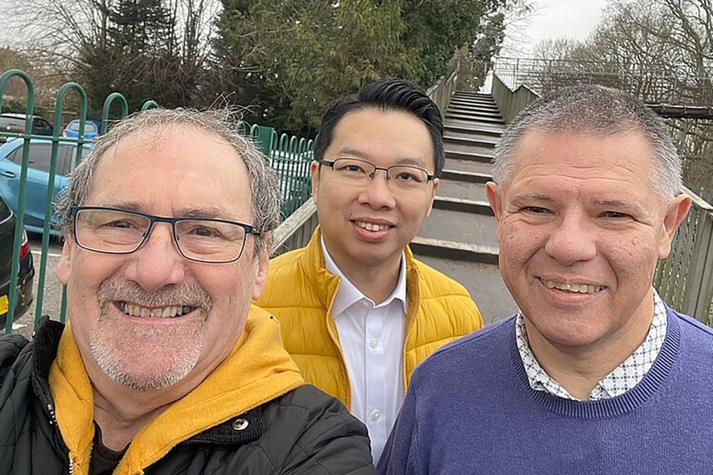Liberal Democrat candidates for the Maiden Erlegh & Whitegates ward: Stephen Newton (right), Andy Ng (centre) and Mike Smith. Ng announced his victory on Friday in the Wokingham election. Photo: Wokingham Liberal Democrats