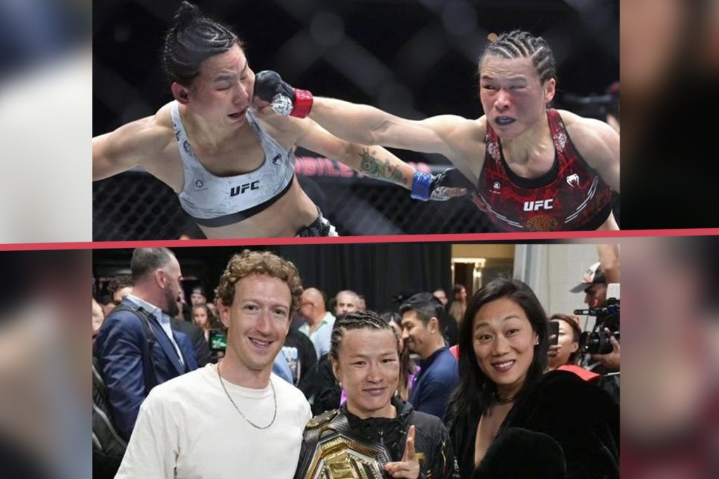 Zhang Weili, China’s first UFC champion and mixed martial arts (MMA) icon lets nothing distract her before a fight, even her best known fans, Mark Zuckerberg and his wife Priscilla Chan. The Post profiles China’s champion. Photo: SCMP composite/Sina.com