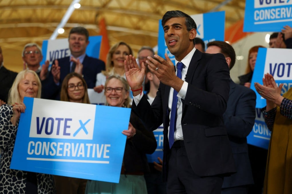 Britain’s Prime Minister Rishi Sunak visiting Teesside in Tees Valley, Darlington, Britain. Photo: Reuters