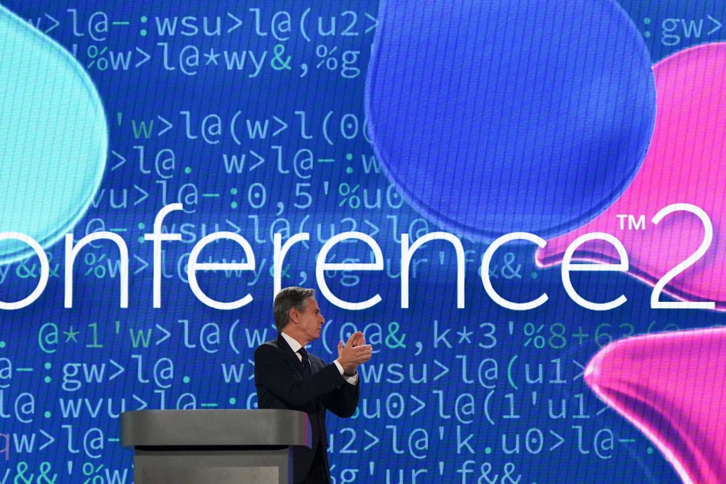 US Secretary of State Antony Blinken after unveiling Washington’s latest cybersecurity strategy in his keynote address to the RSA Conference in San Francisco on Monday. Photo: AFP