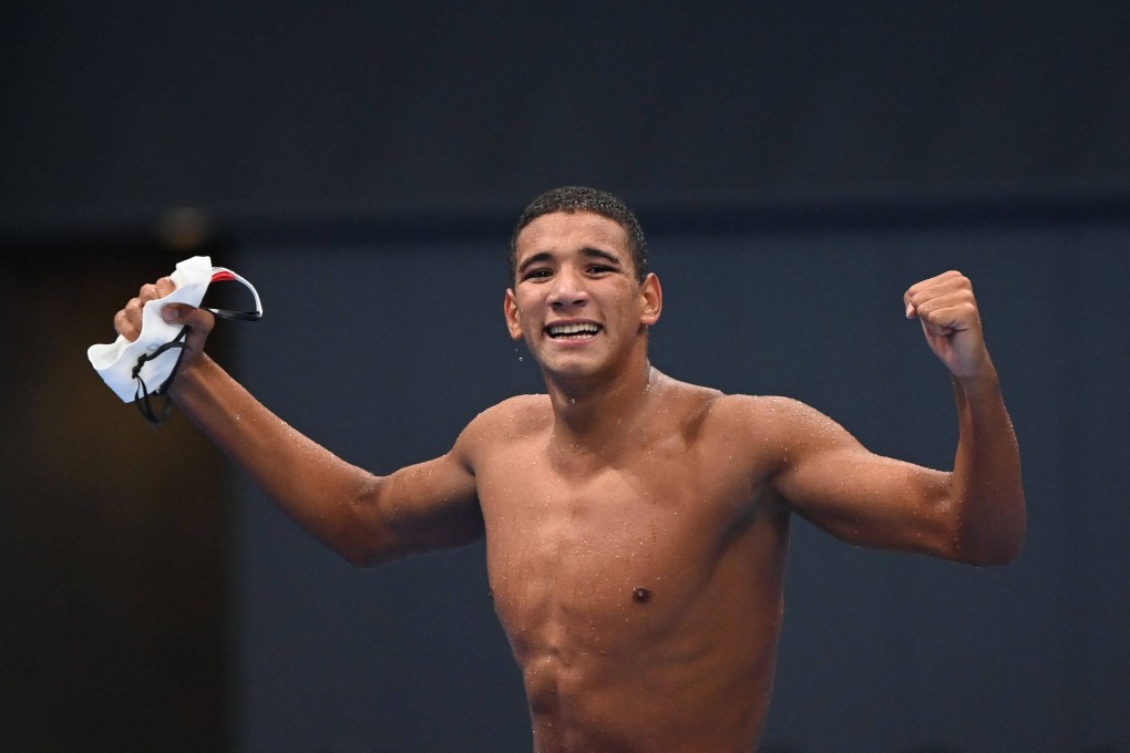 Tunisia’s Ahmed Hafnaoui will not defend 400m freestyle swimming gold at Paris Olympic Games. Photo: AFP