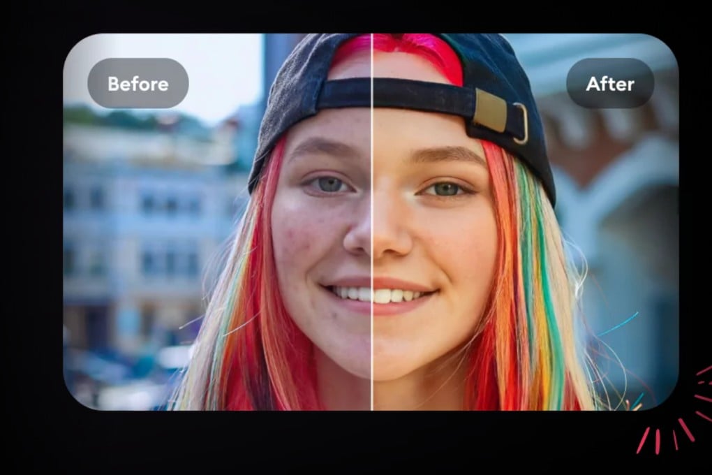A screen shot showing the AI enhancement capability of the Remini photo app. Photo: Handout