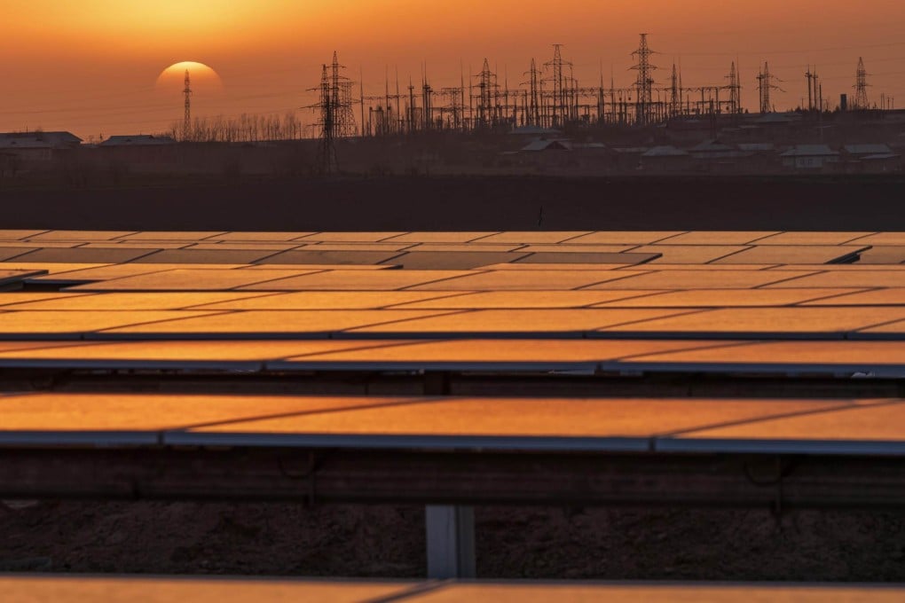 A solar power plant built by China’s Dongfang Electric Corporation in Samarkand, Uzbekistan, on April 29. Central Asian states, particularly Uzbekistan and Kazakhstan, have been a focus for China as it attempts to turn its investments in the Belt and Road Initiative towards green energy. Photo: Handout