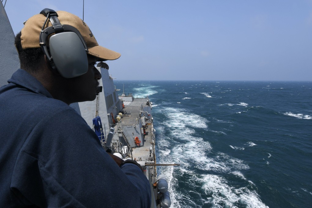 The Arleigh Burke-class guided-missile destroyer USS Halsey sails through the Taiwan Strait on Wednesday. Photo: X/US7thFleet