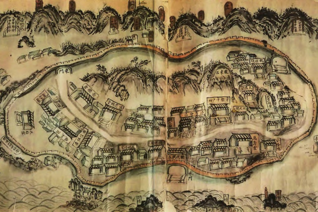 A Ming dynasty map of Meihua Fortress, which scientists have been studying to see how it has survived for so many centuries. Photo: Fuzhou University