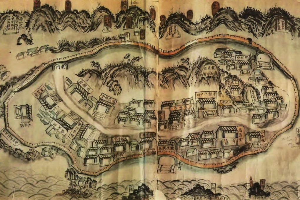 A Ming dynasty map of Meihua Fortress, which scientists have been studying to see how it has survived for so many centuries. Photo: Fuzhou University