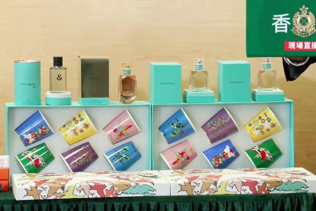 Some 1,900 counterfeit cosmetics and perfumes worth HK$920,000 were seized by customs. Photo: Facebook