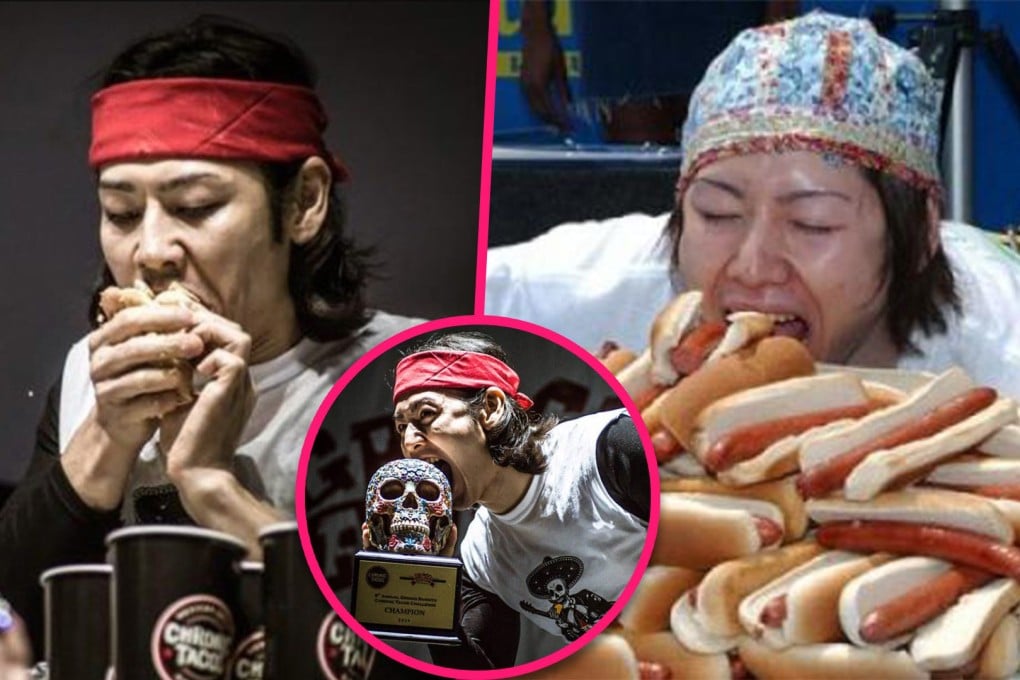 A world champion competitive eater from Japan has announced his retirement because he no longer feels hungry. Photo: SCMP composite/Instagram
