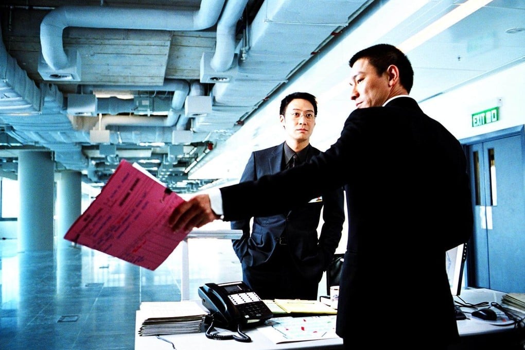 Andy Lau Tak-wah (front) and Leon Lai Ming in a still from Infernal Affairs III. This and Infernal Affairs II never lived up the original starring Lau and Tony Leung Chiu-wai, in part because the 2002 film didn’t leave much room for follow-ups. Photo: Media Asia Films