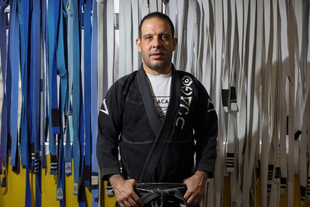 Kiko Cacella, founder and head coach at D’Jago BJJ Academy, at his gym in Central, Hong Kong, in April 2024. The sixth-degree Brazilian jiu-jitsu black belt, who had a short professional MMA career, moved to Hong Kong in 2019. Photo: Xiaomei Chen