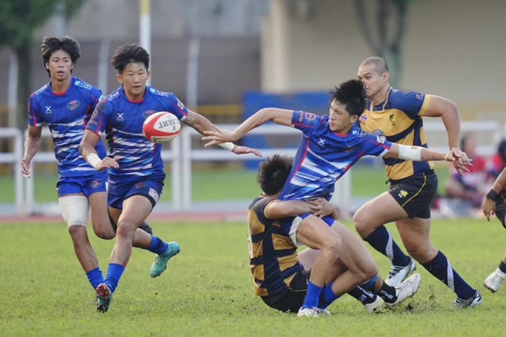 Chinese Taipei development team (in blue) in action against Thailand. Photo: Facebook