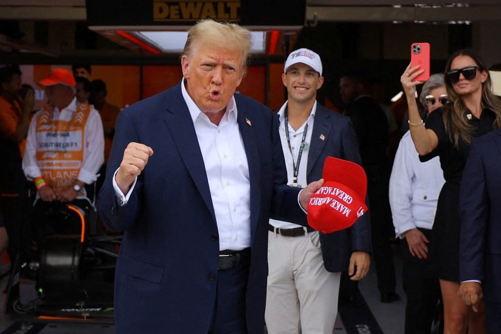 Donald Trump ahead of the Miami Grand Prix earlier this month. Photo: Reuters