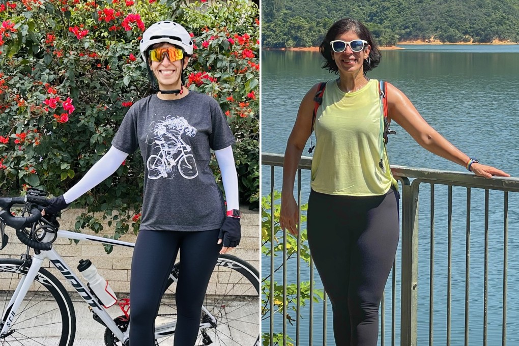 (Left) Charmaine Rangel at 59kg in February 2024, and (right) at 73kg in July 2022. The Hong Kong-based teacher lost weight through exercise, intermittent fasting, diet tweaks and a health app. Photo: Charmaine Rangel