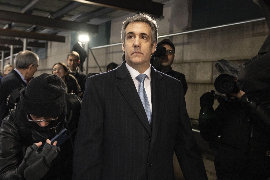 Michael Cohen leaves the District Attorney’s office after testifying before a grand jury in New York in March 2023. Photo: AP