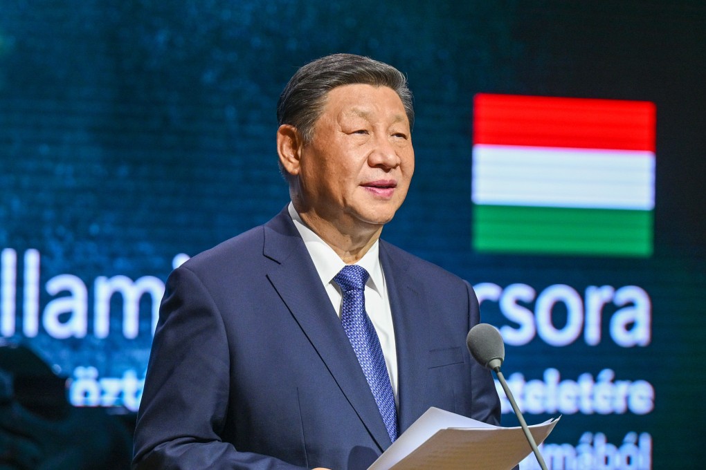 Chinese President Xi Jinping speaks during a welcoming banquet held by Hungarian Prime Minister Viktor Orban in Budapest on Thursday. Photo: Xinhua