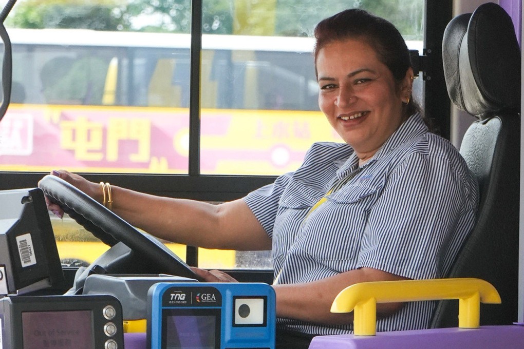 Farzana is Hong Kong’s first and so far only female franchised bus driver. Photo: Handout